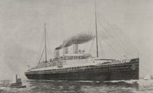 The auxiliary cruiser "Rápido", a former German ocean liner, Spanish Navy, 1898. Creator: Enrique Laporta Valor