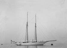 The auxiliary schooner Elizabeth at anchor. Creator: Kirk & Sons of Cowes