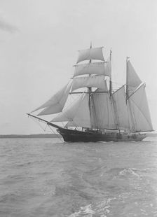 The auxiliary sailing ship Sunbeam 1911. Creator: Kirk & Sons of Cowes