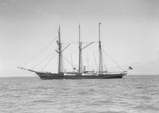 The auxiliary sailing ship Sunbeam 1911. Creator: Kirk & Sons of Cowes
