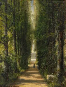 The Avenue, 1867. Artist: Bogolyubov, Alexei Petrovich (1824-1896)