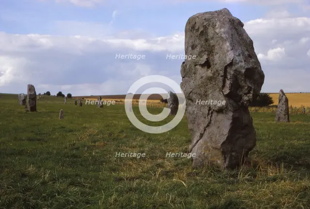 The Avenue, leading to the Stone Circle, Avebury, Wiltshire, 20th century. Artist: Unknown.