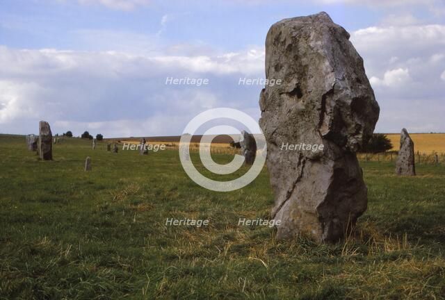 The Avenue, leading to the Stone Circle, Avebury, Wiltshire, 20th century. Artist: Unknown.