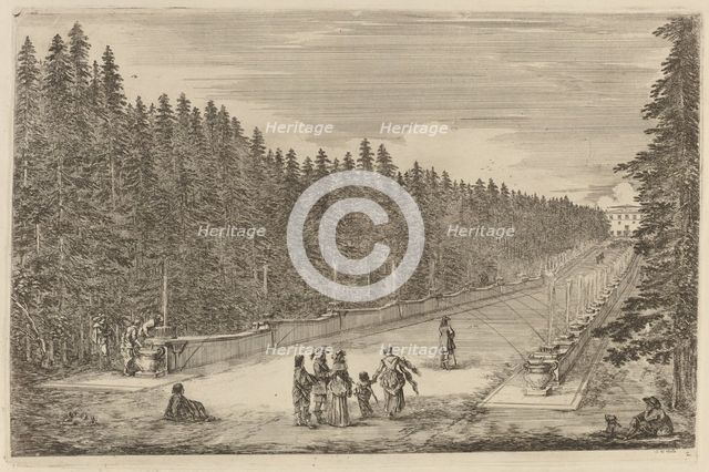 The Avenue of Fountains, probably 1653. Creator: Stefano della Bella.