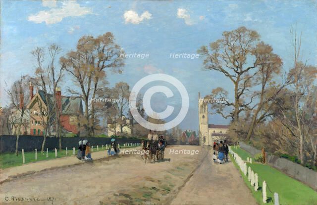 The Avenue, Sydenham, 1871. Artist: Pissarro, Camille (1830-1903)