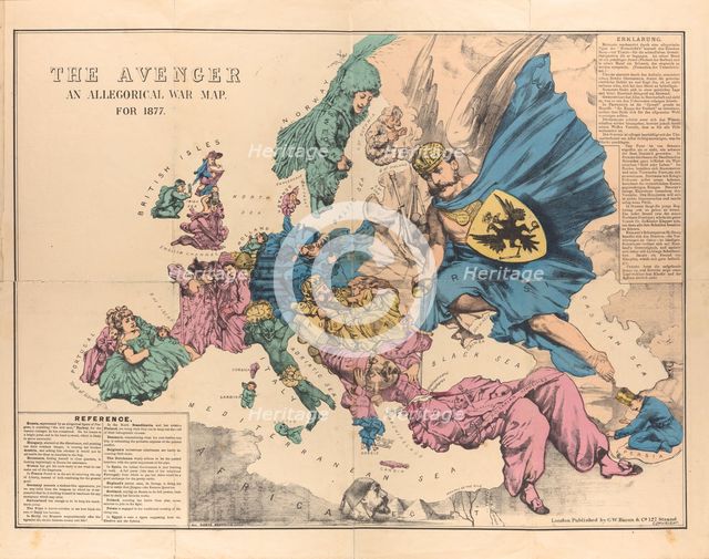 The Avenger: An Allegorical War Map for 1877 , 1876-1877. Creator: Anonymous.