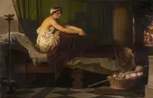 The Awakened Penelope Waits for the Return of Ulysses, 1877. Creator: Eduard Julius Friedrich Bendemann