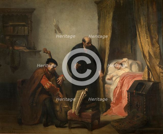 The Awakening of Michel de Montaigne, 1847. Creator: Edouard Jean Conrad Hamman.