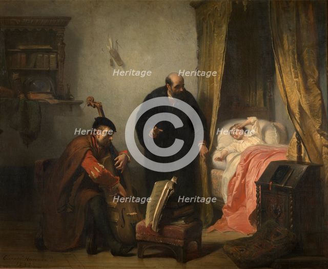 The Awakening of Michel Montaigne, 1847. Creator: Edouard Jean Conrad Hamman.