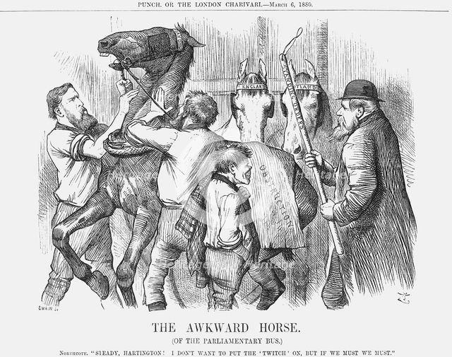 'The Awkward Horse', 1880. Creator: Joseph Swain.