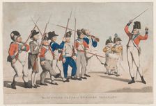 The Awkward Squad or Enraged Sergeant, July 17, 1798., July 17, 1798. Creator: Thomas Rowlandson