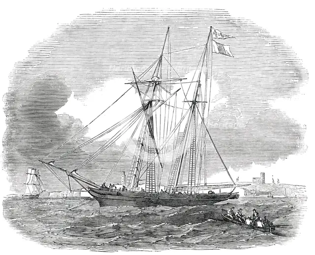 The "Azorian", Orange Schooner, 1850. Creator: Unknown.