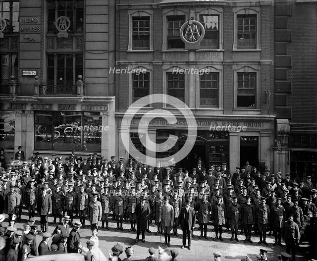 The AA Company of Road Scouts, Fanum House, Whitcomb Street, Westminster, London, 1914. Artist: Bedford Lemere and Company
