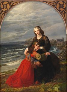 The Abandoned Daughters of the Lord High Constable, Stig Andersen Hvide, 1839. Creator: Dreyer, Dankvart (1816-1852)