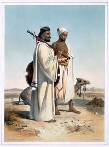 The Ababda, nomads of the eastern Thebaid Desert, 1848. Creator: Freeman
