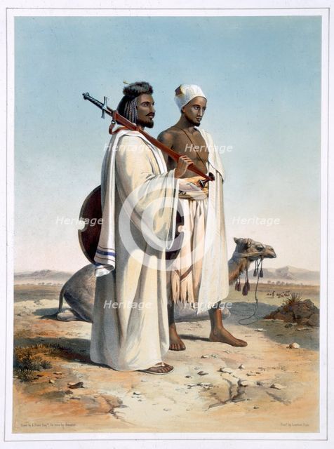 The Ababda, nomads of the eastern Thebaid Desert, 1848. Creator: Freeman.