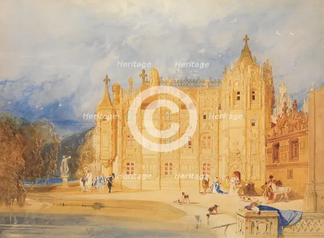 The Abbatial House, Abbey of St. Ouen, Rouen, 1824-31. Creator: John Sell Cotman.