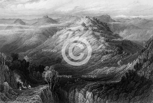 'The Abbey and Hills from near Mussooree', 1838. Creator: George Francis White.