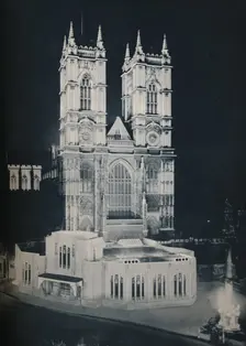 The Abbey Church of St. Peter, Westminster; Showing the Temporary Annexe 1937