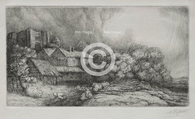The Abbey Farm (La Ferme de labbaye). Creator: Alphonse Legros (French, 1837-1911).