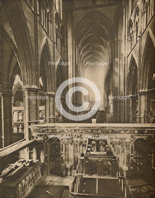 'The Abbey's Grand Interior: Looking West from the Chapel of the Confessor', c1935. Creator: Unknown.