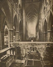 The Abbey's Grand Interior: Looking West from the Chapel of the Confessor c1935. Creator: Unknown