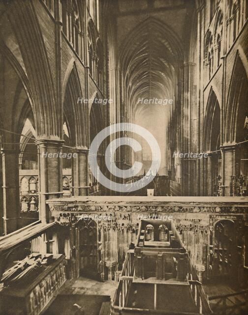 'The Abbey's Grand Interior: Looking West from the Chapel of the Confessor', c1935. Creator: Unknown.