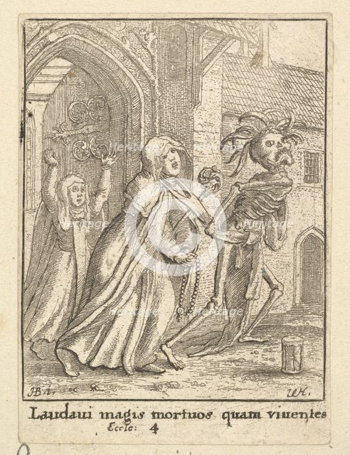 The Abbess, from the Dance of Death, 1651. Creator: Wenceslaus Hollar.