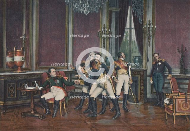 'The Abdication, Fontainebleau, April 6, 1814', (1896). Artist: Unknown.