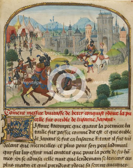 The Abduction of Ydoire, written 1463-1465; illuminated 1467-1472. Creators: Loyset Liedet, Pol Fruit.