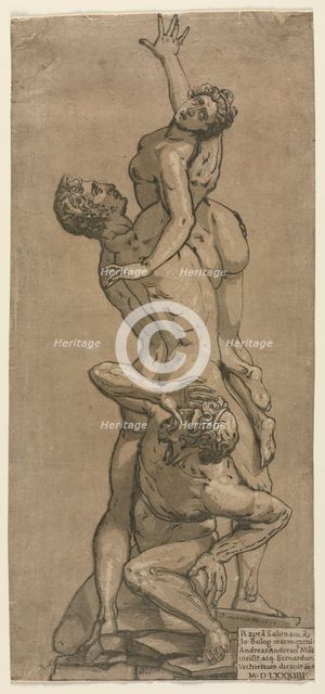 The Abduction of a Sabine Woman. Creator: Andrea Andreani (Italian, about 1558-1610).