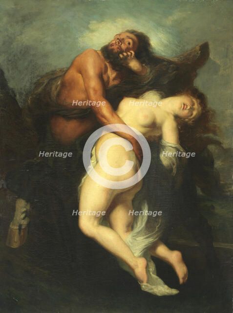 The Abduction of Deianeira by the Centaur Nessus. Creator: Decamps, Alexandre Gabriel (1803-1860).
