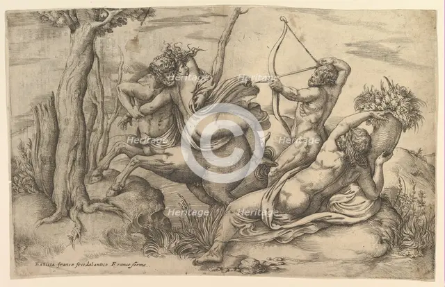 The Abduction of Dejanira. Creator: Battista Franco Veneziano.