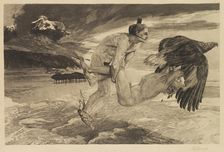 The Abduction of Prometheus (Opus XII, plate 24 from "Brahms Phantasy"), 1894. Creator: Klinger, Max (1857-1920)