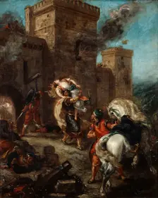 The Abduction of Rebecca 1858. Artist: Eugène Delacroix