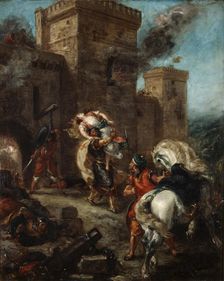 The Abduction of Rebecca 1858. Artist: Eugène Delacroix