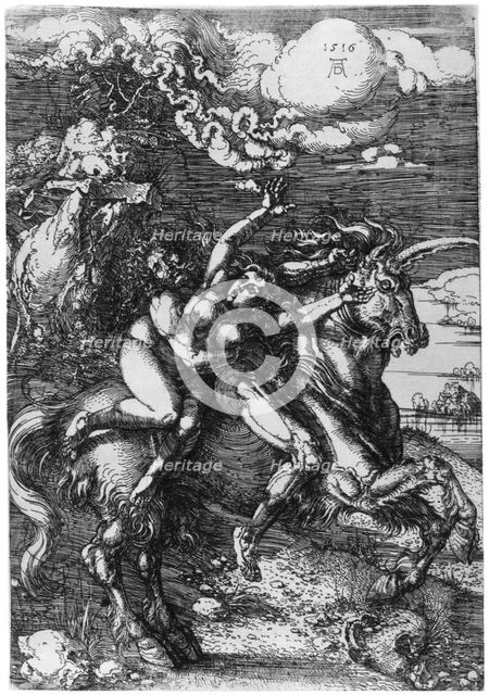 'The Abduction on the Unicorn', 1516, (1936). Artist: Albrecht Dürer