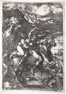 The Abduction on a Unicorn, 1516. Creator: Albrecht Dürer (German, 1471-1528)