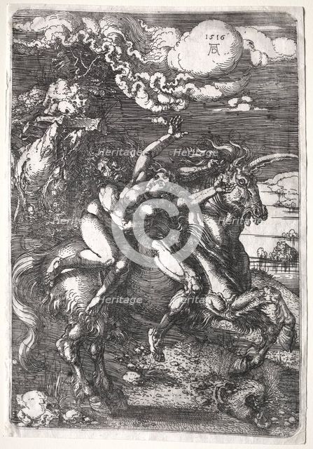 The Abduction on a Unicorn, 1516. Creator: Albrecht Dürer (German, 1471-1528).