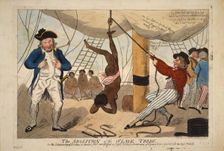 The Abolition of the Slave Trade, Or the inhumanity of dealers in human flesh exemplified in Captn. Artist: Cruikshank, Isaac Robert (1789-1856)
