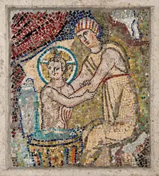 The ablution of the child, 705-707. Creator: Byzantine Master