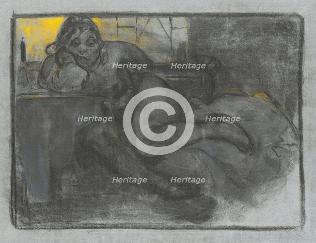 The Absinthe Drinker, 1900-1905. Artist: Mucha, Alfons Marie (1860-1939)