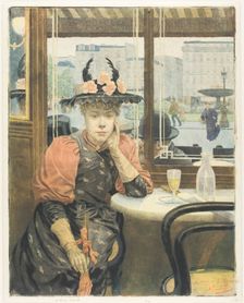 The Absinthe Drinker, c. 1890. Creator: Albert Emmanuel Bertrand