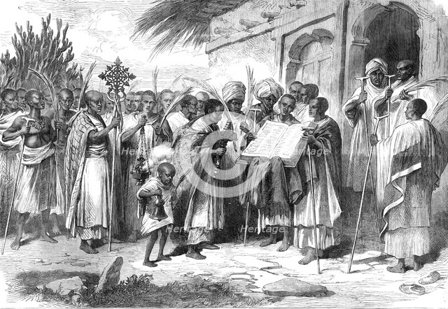 The Abyssinian Church Festival of Palm Sunday, 1868. Creator: Unknown.
