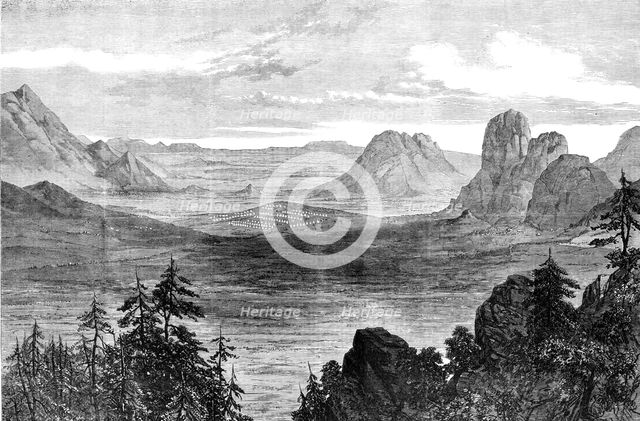 The Abyssinian Expedition: the British camp at Senafe on Christmas Day, 1868. Creator: Unknown.