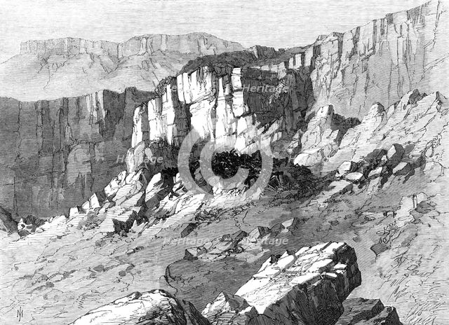 The Abyssinian Expedition: the place of execution of Theodore’s prisoners at Magdala, 1868. Creator: Unknown.