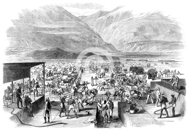The Abyssinian Expedition: the water-tanks at Zulla, 1868. Creator: Unknown.
