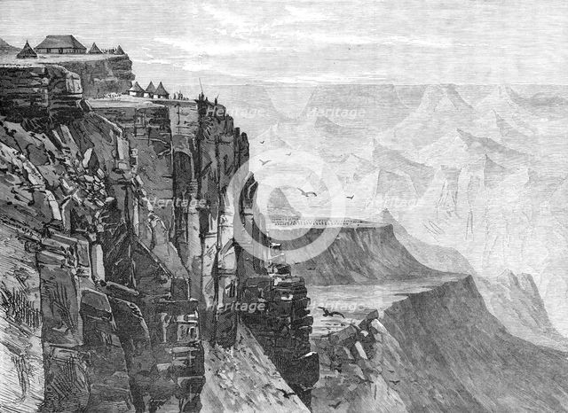 The Abyssinian Expedition: view from a point near the King's House, Magdala, 1868. Creator: Unknown.