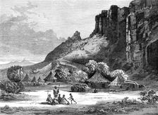 The Abyssinian Expedition: village under the Antalo Amba, 1868. Creator: Unknown