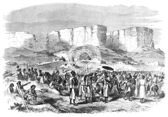 The Abyssinian Expedition: weekly fair at Antalo, 1868. Creator: Unknown.